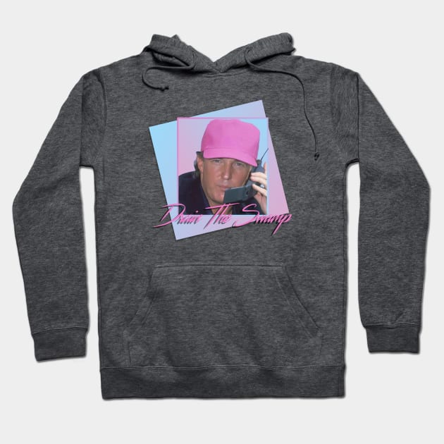 Drain The Swamp - Donald Trump Vapowave Hoodie by cxm0d